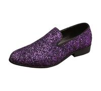 Mocasines casuales con elegantes decoraciones para el uso diario, cómodos zapatos de noche y modernos para, violeta, 42 EU