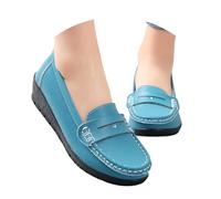 Mocasines casuales, zapatos bajos, cómodos y transpirables, ideales para caminar todos los días., azul claro, 40 EU