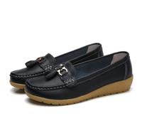 Mocasines clásicos Penny para Mujer, Mocasines Transpirables para Mujer, Zapatos ortopédicos para Mujer, Zapatos Casuales Transpirables de Cuero Transpirable, Zapatos de Senderismo (38 EU,Schwarz)