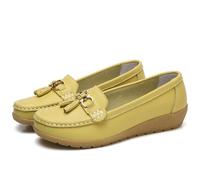 Mocasines Clásicos Penny para Mujer, Zapatos Ortopédicos Casuales Transpirables de Cuero, Zapatos de Senderismo (38 EU, Grün)