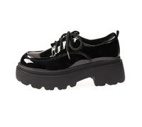Mocasines cómodos de Primavera para Mujer con Plataforma, Cordones y diseño clásico: Zapatos Casuales sin Cordones para una Comodidad Durante Todo el día en Color Negro,Bright-40