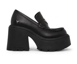 Mocasines con Plataforma de Cuero Negro para Mujer Windsorsmith - Spolied