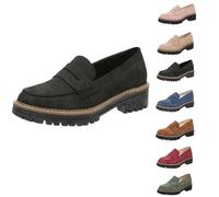 Mocasines con Plataforma, Mocasines Cómodos para Mujer, Mocasines con Plataforma para Mujer, Cómodos Y Sin Cordones, Moda Informal (Negro,42)