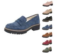 Mocasines con Plataforma, Mocasines Cómodos para Mujer, Mocasines con Plataforma para Mujer, Cómodos Y Sin Cordones, Moda Informal (Azul,41)