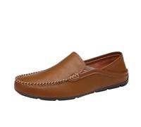 Mocasines Cuero for Hombre: cómodos Zapatos Vestir sin Cordones for Negocios, Oficina y Bodas, diseño Ligero.(Brown,39 EU)