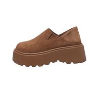 Mocasines de ante para mujer,zapatos casuales sin cordones,Zapatos para caminar cómodos y que mejoran la altura,Mocasines universitarios de ante,Ideal para el trabajo,la escuela,caminar EU35-40