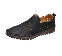 Mocasines de cuero para hombre, transpirables, de vestir, antideslizantes, informales, para caminar, ligeros, planos, cómodos, suela suave, acolchada, ortopédica, con soporte para el arco, Clear, 42 1