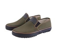 Mocasines de lona para hombre, transpirables, informales, planos, para caminar todos los días, con suela texturizada, Navy, 40 2/3 EU