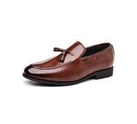 Mocasines De Moda para Hombre Informales con Borlas Formales para Negocios Y Bodas,Marrón,45 EU