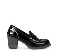 Mocasines de Mujer con tacón en Charol Negro, EU 39