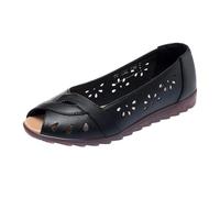 Mocasines de piel para mujer, de un solo color, ortopédicos, ligeros, informales, elegantes, mocasín, antideslizantes, bailarinas, zapatos de baile, zapatos anchos, boca de pescado, sandalias de
