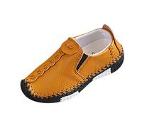 Mocasines de piel para niños y jóvenes, ligeros, cómodos, zapatos de cuero, antideslizantes, zapatos de negocios, zapatos de guisantes, suela de goma suave, zapatos informales, zapatos Oxfords zapatos