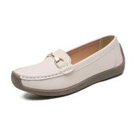 Mocasines de Piel Suave para Mujer, Zapatos Planos Ligeros Antideslizantes para Caminar y Conducir, Modelo Lindo Informal de Negocios, Ideales para Oficina y Vestir