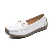 Mocasines de Piel Suave para Mujer, Zapatos Planos Ligeros Antideslizantes para Caminar y Conducir, Modelo Lindo Informal de Negocios, Ideales para Oficina y Vestir