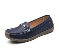 Mocasines de Piel Suave para Mujer, Zapatos Planos Ligeros Antideslizantes para Caminar y Conducir, Modelo Lindo Informal de Negocios, Ideales para Oficina y Vestir