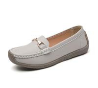 Mocasines de Piel Suave para Mujer, Zapatos Planos Ligeros Antideslizantes para Caminar y Conducir, Modelo Lindo Informal de Negocios, Ideales para Oficina y Vestir
