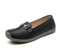 Mocasines de Piel Suave para Mujer, Zapatos Planos Ligeros Antideslizantes para Caminar y Conducir, Modelo Lindo Informal de Negocios, Ideales para Oficina y Vestir