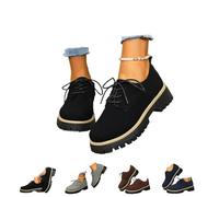 Mocasines de suela gruesa impermeables y no deslizantes para mujer, zapatos de vestir para trabajo, negocios, oficina, fiesta informal, Negro , 40 EU