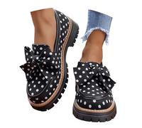 Mocasines elegantes en estilo de ballet con encanto clásico y diseño discreto, Negro , 41 EU