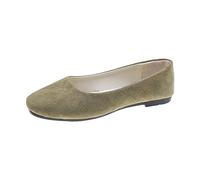 Mocasines elegantes zapatos planos casuales de un solo color zapatos de moda cómodos y suaves deslizantes para caminar zapatos de punta redonda de punto zapatos de vestir bajos bailarina para caminar