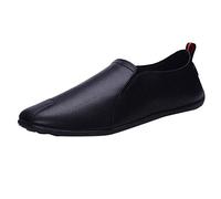 Mocasines Hombre Slip On : Zapatos de Cuero Mocasines Ligeros Mocasines Suela Suave Zapatos de Trabajo Antideslizantes Zapatos de Trabajo de Color Sólido Zapatos de Negocios Transpirables Cómodos