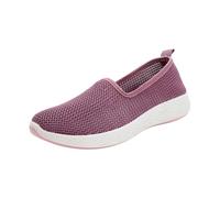 Mocasines minimalistas de malla hueca para mujer, transpirables, para verano, zapatos planos para caminar, ligeros, para viajes en la playa, viajes y conducción, Purple, 38.5 EU