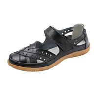 Mocasines Mujer Clásicos Y Elegantes Zapatos Planos Para Mujeres Ortopédico Chaquetas Cómodo Cuero Zapato Descalzo Playa, Surf, Buceo Chalecos, Negro , 38 EU