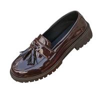 Mocasines Mujer Rebajas,Zapatos Mujer de Suela Gruesa Comodos Vestir Bailarinas Elegantes de Piel Color Sólido Merceditas de Punta Redonda Suave Moda Casual Fiesta Oficina Antideslizantes Mocasine