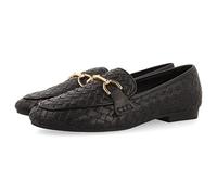 Mocasines Negros de Piel Trenzada para Mujer Emery