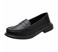 Mocasines negros enny para mujer, informales, planos, sueltos, transpirables, suaves, mocasines, cómodos, zapatos individuales para zapatos ortopédicos, Negro , 37 EU