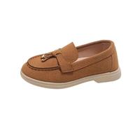 Mocasines Niño,Mocasines Estilo Británico para Niñas y Niños Casual Zapatos Sin Cordones de Punta Redonda con Suela de Goma Antideslizante Cómodas Bailarinas para El Colegio Uso Diario 21-35EU