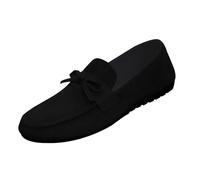 Mocasines para hombre, de ajuste ancho, sin cordones, antideslizantes, planos, sin cordones, con manos libres, ligeros, transpirables, informales, ortopédicos, cómodos, para correr, senderismo, Black