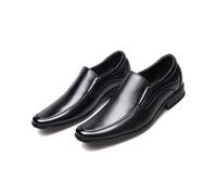 Mocasines para Hombre Sin Cordones Comodos Casual Zapatos Traje Zapatos Boda Zapatos De Vestir Zapatos De Piel,Negro,40 EU