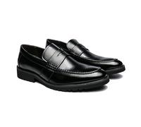 Mocasines para Hombre Sin Cordones Formales De Moda para Conducir Clásicos De Vestir Informales Oxford,Negro,48 EU