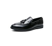 Mocasines para Hombre, Sin Cordones, Formales, De Moda, para Conducir, Clásicos, De Vestir, Informales, Oxford,Negro,45 EU
