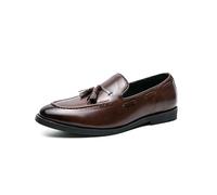 Mocasines para Hombre, Sin Cordones, Formales, De Moda, para Conducir, Clásicos, De Vestir, Informales, Oxford,Marrón,40 EU