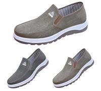 Mocasines para hombre, Slip On Schlupfschuhe Freizeitschuhe Herren Loafer Elegant Stoffschuhe Leicht Sommerschuhe flache Sohle Anzugschuhe Breeze Schuhe ohne Schnürschuhe Herrenschuhe modische, café