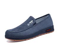 Mocasines para hombre Slip On Zapatos de moda Casual Verano Transpirable Zapatos de Tela Antideslizante Zapatos de Caminar Ligero Fitness Zapatillas Deportivas Baja Zapatos Planos Hombres Zapatos