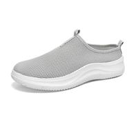 Mocasines para Hombre Transpirables, Ligeros y Slip-on, Zapatillas Deportivas Casual para Caminar, Correr, Gimnasio, Yoga, Playa, Verano, Primavera, Actividades al Aire Libre, Light Gris, 41 EU