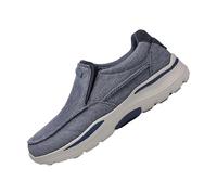 Mocasines para hombre, zapatos anchos de tela para hombre, sin cordones, ligeros, suela plana, zapatillas de deporte, antideslizantes, zapatillas de fitness, monocolor, zapatos informales, zapatillas