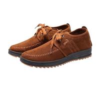 Mocasines para hombre, zapatos tradicionales para caminar al aire libre, transpirables, cómodos, para verano, trabajo, con cordón, antideslizantes, a la moda, suaves, zapatos retro, Orange, 39 2/3 EU