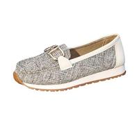Mocasines para mujer, anchos, informales, cómodos, cómodos, cómodos, cómodos, modernos, clásicos, ligeros, transpirables, C Beige, 39.5 EU