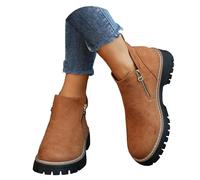 Mocasines para Mujer con Suela de Plataforma Gruesa, Zapatos de Moda con Hebilla Dorada Estilizada, Calzado Casual y Confortable Ideal para Día a Día