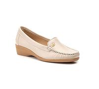 Mocasines para Mujer de Piel cómodos Zapatos clásicos de Vestir y Casual Zapatillas 24 Horas señora Calzado de Verano e Invierno Tipo Penny en Gamuza