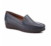 Mocasines para Mujer de Piel cómodos Zapatos clásicos de Vestir y Casual Zapatillas 24 Horas señora Calzado de Verano e Invierno Tipo Penny en Gamuza
