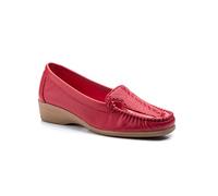 Mocasines para Mujer de Piel cómodos Zapatos clásicos de Vestir y Casual Zapatillas 24 Horas señora Calzado de Verano e Invierno Tipo Penny en Gamuza