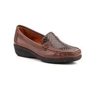 Mocasines para Mujer de Piel cómodos Zapatos clásicos de Vestir y Casual Zapatillas 24 Horas señora Calzado de Verano e Invierno Tipo Penny en Gamuza