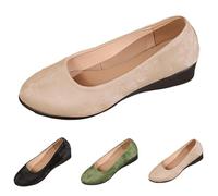 Mocasines para mujer, Slip on Elegante, Mocasines Medievales, cómodos, suaves, ligeros, suaves, deportivos, zapatos de baile, clásicos, lisos, planos, con plantilla cómoda, caqui, 36 EU