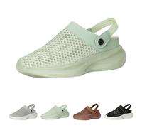 Mocasines para mujer, transpirables, con soporte de arco, puntera ancha, sin cordones, para caminar, a la moda, para deportes al aire libre, para correr, para otoño, informales, ligeros, Green, 41 1/3