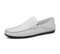 Mocasines Penny for Hombre Mocasines Hechos a Mano Zapatos de conducción Slip-On Comfort Estilo Barco Calzado Informal(Wei,38 EU)